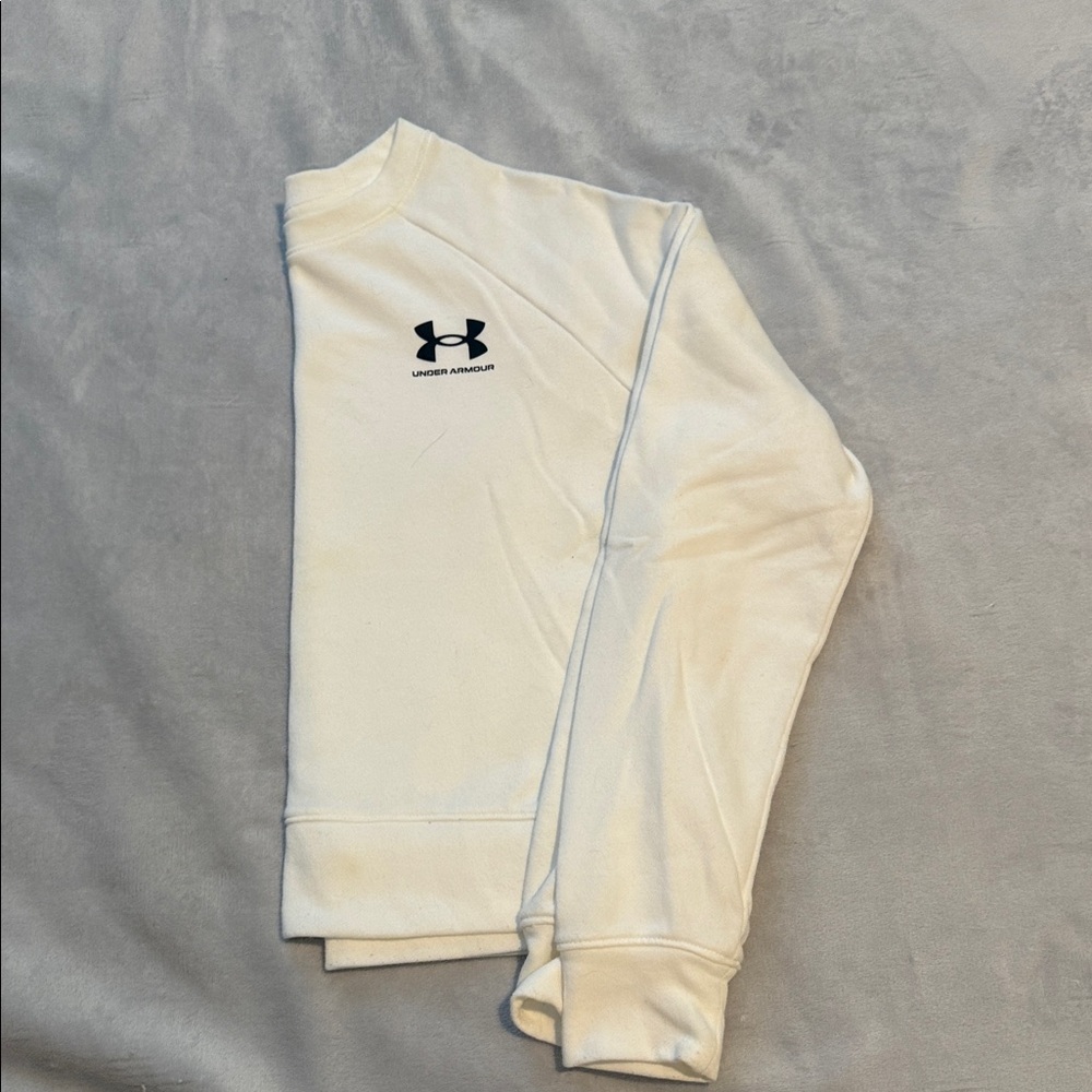 Under Armour White Cropped Sweatshirt
